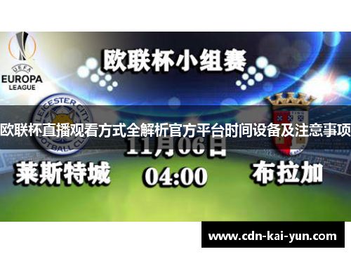 欧联杯直播观看方式全解析官方平台时间设备及注意事项
